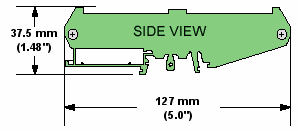 DIN-800 Side View Dimensions